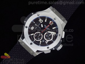 Big Bang Evolution 44mm SS Black Dial on Black Rubber Strap HUB4104