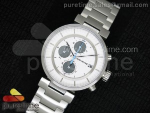 SILAAB SS White/Gray Dial on SS Bracelet Jap Quartz