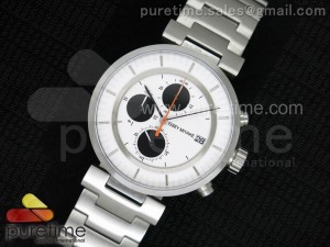 SILAAB SS White/Black Dial on SS Bracelet Jap Quartz