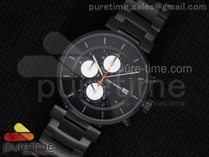 SILAAB PVD Black/White Dial on PVD Bracelet Jap Quartz