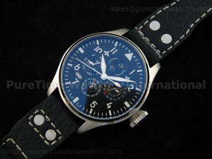 Big Pilot Perpetual Calendar Stainless Steel Black Dial