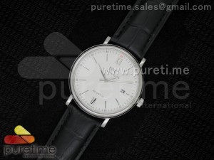 Portofino SS White Dial on Black Leather Strap MIYOTA 9015