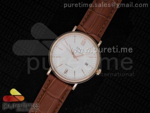 Portofino RG White Dial on Brown Leather Strap MIYOTA 9015