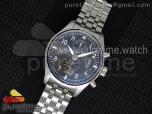 Pilot Chrono SS 3878 Gray Dial on SS Bracelet A7750 V2