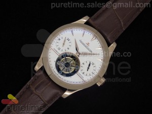 Master Tourbillion RG White Dial on Brown Leather Strap