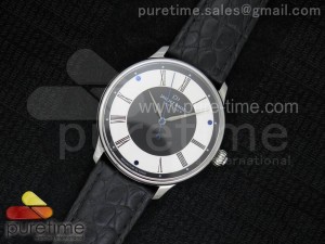 Numerus Clausus 8/88 SS White/Black Dial on Black Leather Strap MIYOTA 9015