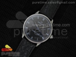 Numerus Clausus 8/88 SS Black Dial on Black Leather Strap MIYOTA 9015