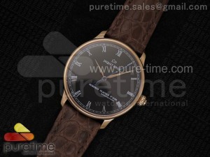 Numerus Clausus 8/88 RG Black Dial on Brown Leather Strap MIYOTA 9015