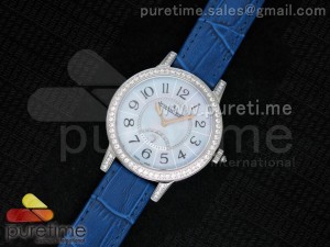 Rendez-Vous SS Blue MOP Dial on Blue Leather Strap Ronda Quartz