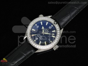 Planet Ocean 42mm Ultimate Edition Diamonds on Leather Strap ETA2836