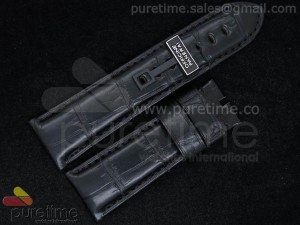 Panerai 24/22 Alligator Strap Black