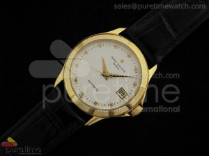 Calatrava Rose Gold White Hubnail Dial