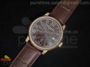 PP Calatrava RG Brown Dial on Brown Strap A2824