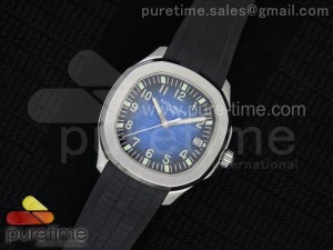 Aquanaut Jumbo Blue on Black Rubber Strap ETA2824