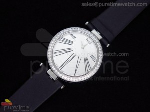 Limelight Twice SS Diamond White Dial on Black Nylon Strap