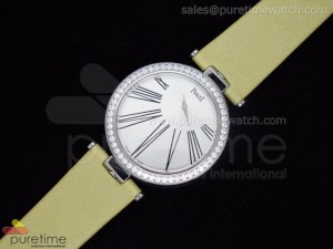 Limelight Twice SS Diamond White Dial on Beige Nylon Strap