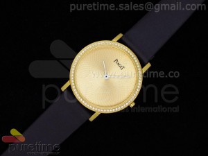 Altiplano YG Gold Dial Diamond Bezel on Black Nylon Strap Jap Quartz