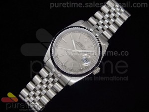 DateJust Men SS Grey Dial Stick Markers on Bracelet