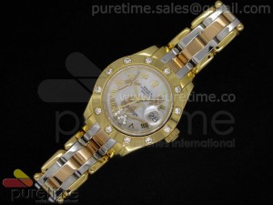 DateJust Goldust Dream RG White MOP Dial on SS/RG/YG Bracelet