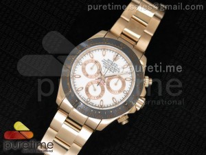 Daytona 116515 White Dial on RG Bracelet A7750