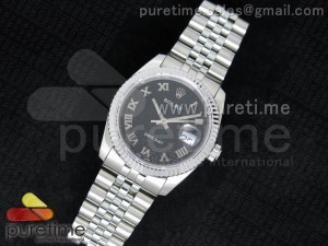 DateJust 116234 SS Black Textured Dial on SS Bracelet SA3135