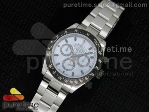 Daytona 116506 Ice Blue Dial Black Ceramic Bezel on SS Bracelet A7750