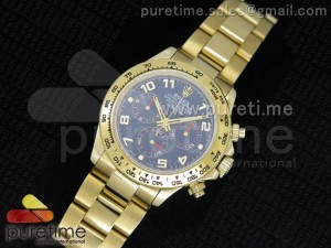 Daytona 116518 YG Blue Dial on YG Bracelet A7750