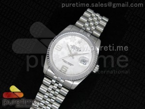 DateJust 116234 SS Silver Sakura Dial on SS Bracelet SA3135