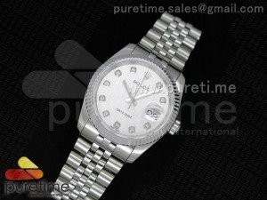 DateJust 116234 SS Silver Textured Dial on SS Bracelet SA3135