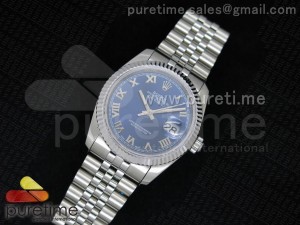 DateJust 116234 SS Blue Dial Roman Markers on SS Bracelet SA3135