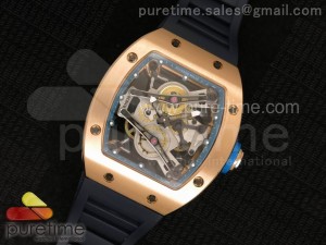 RM038 RG Blue Inner Bezel Skeleton Dial on Blue Rubber Strap Jap Quartz