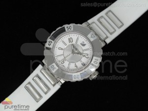 Octea Sport SS White Dial on White Rubber Strap RONDA Quartz