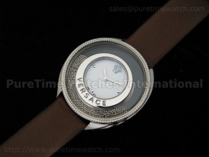 Destiny Spirit SS White Dial on Brown Strap