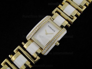 ERA TT White Ceramic Diamond on Ceramic Bracelet