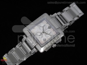 Reve Ladies Chrono SS White Dial SS Bracelet