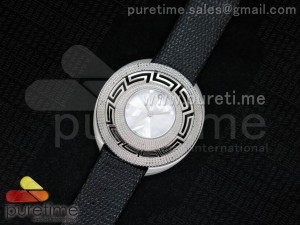 Destiny Spirit SS White Split Dial on Black Leather Strap ETA Quartz