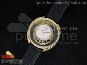 Destiny Spirit YG White Dial on Black Leather Strap ETA Quartz