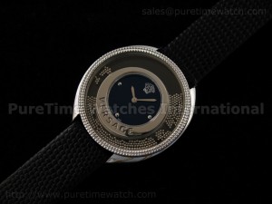 Destiny Spirit SS Black Dial on Black Strap