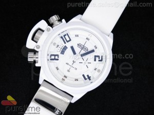 K24 WHT/SS White White Dial on White Rubber Strap Jap Quartz