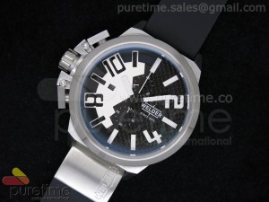 K35 SS Black/White Dial on Black Rubber Strap JAP Quartz