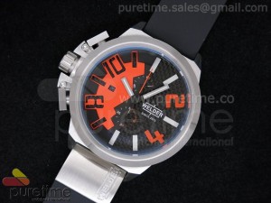 K35 SS Black/Red Dial on Black Rubber Strap JAP Quartz