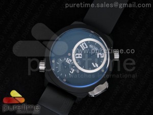 K32 PVD Black Dial with Black Marker on Black Rubber Strap Jap Quartz