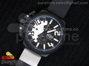 K35 PVD Black/White Dial on Black Rubber Strap JAP Quartz