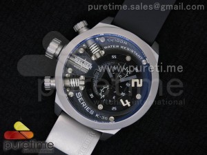 K38 SS White Black Dial on Black Rubber Strap Jap Quartz