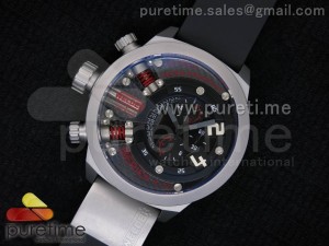 K38 SS Red Black Dial on Black Rubber Strap Jap Quartz