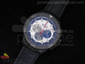 Stole Toss Flyback Chrono PVD White Dial on Black Leather Strap JAP Quartz