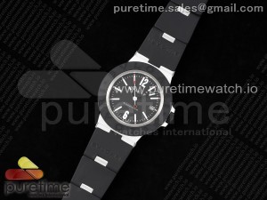 Aluminium Titanium BVF 1:1 Best Edition Black Dial on Rubber Bracelet MIYOTA 9015