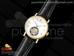 Classique Tourbillon YG RMS Best Edition White Roman Dial on Black Leather Strap Style 2
