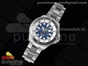 SuperOcean Automatic 44 TF 1:1 Best Edition Blue/White Dial on SS Bracelet A2824