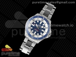 SuperOcean Automatic 44 TF 1:1 Best Edition Blue Ceramic Bezel Blue/White Dial on SS Bracelet A2824